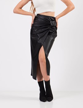 fiyonklu deri etek, fiyonklu deri etek