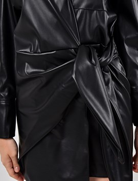 Deri Bağlamalı Elbise