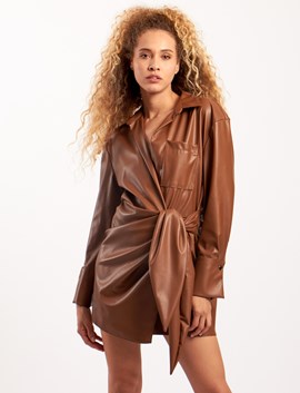 deri bağlamalı elbise, deri bağlamalı elbise